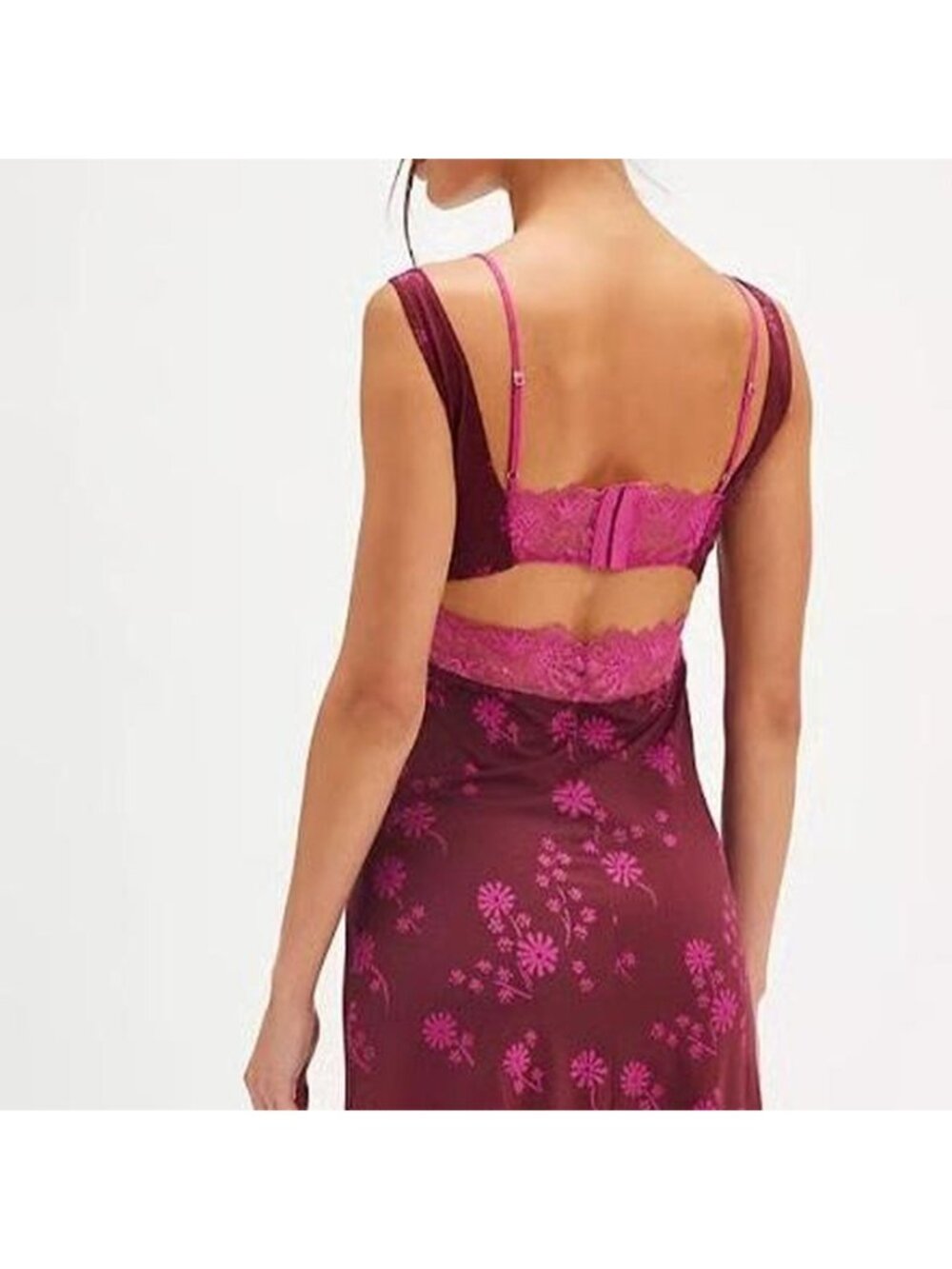 Free People Slip Dress Pink XS Party Crasher Midi... - Picture 2 of 5